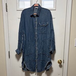 Easel Blue Denim Shirt
